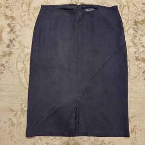 Level 99 Black Suede Pencil Skirt Size 31